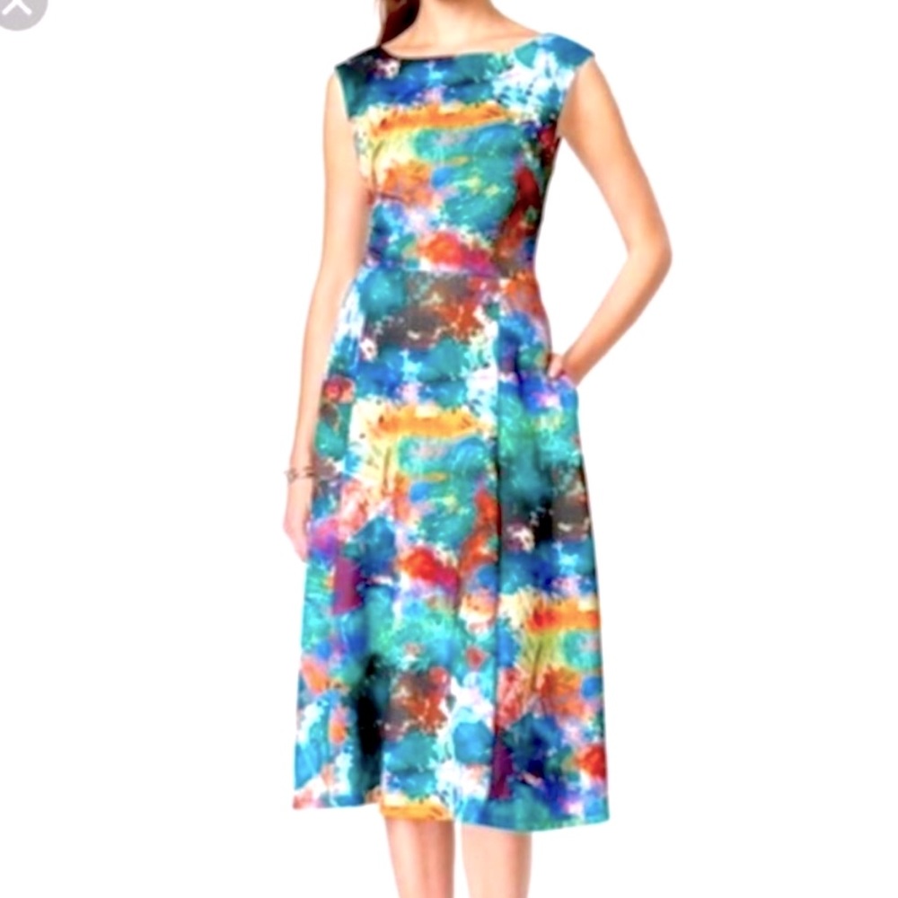 Betsey Johnson Water Color Midi Dress